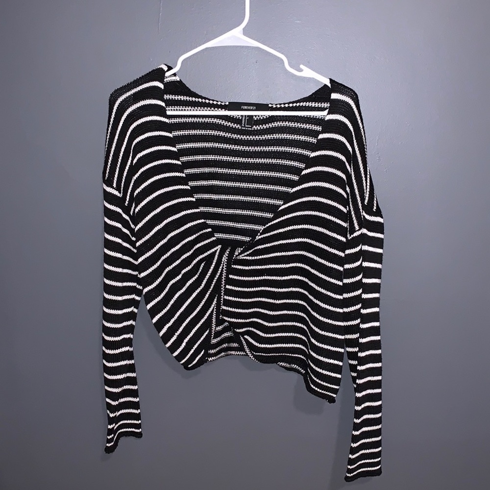 Black and White Striped Sweater